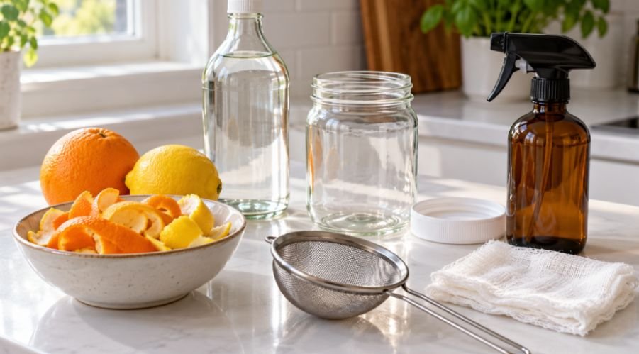 DIY Vinegar and Citrus Peel All Purpose Cleaner Spray The Tested Recipe
