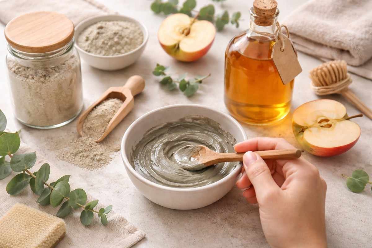Clarifying Clay & Apple Cider Vinegar Mask (Best for OilyAcne Skin)