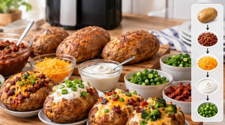 2 Build-Your-Own Crispy Baked Potato Bar