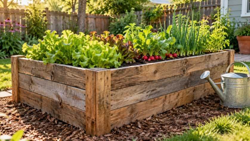 DIY Pallet Wood Raised Garden Bed for Cheap Build It for Under $15