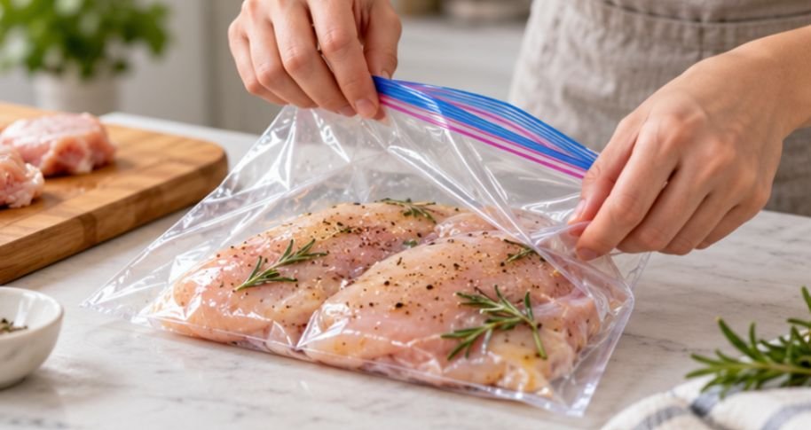 How to Water Seal Food in Ziploc Bags Step by Step