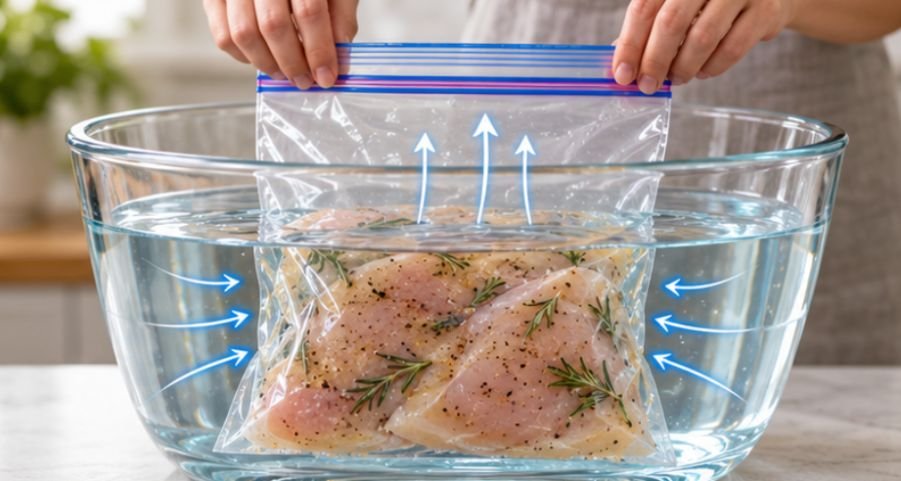 How to Water Seal Food in Ziploc Bags Without a Vacuum Sealer